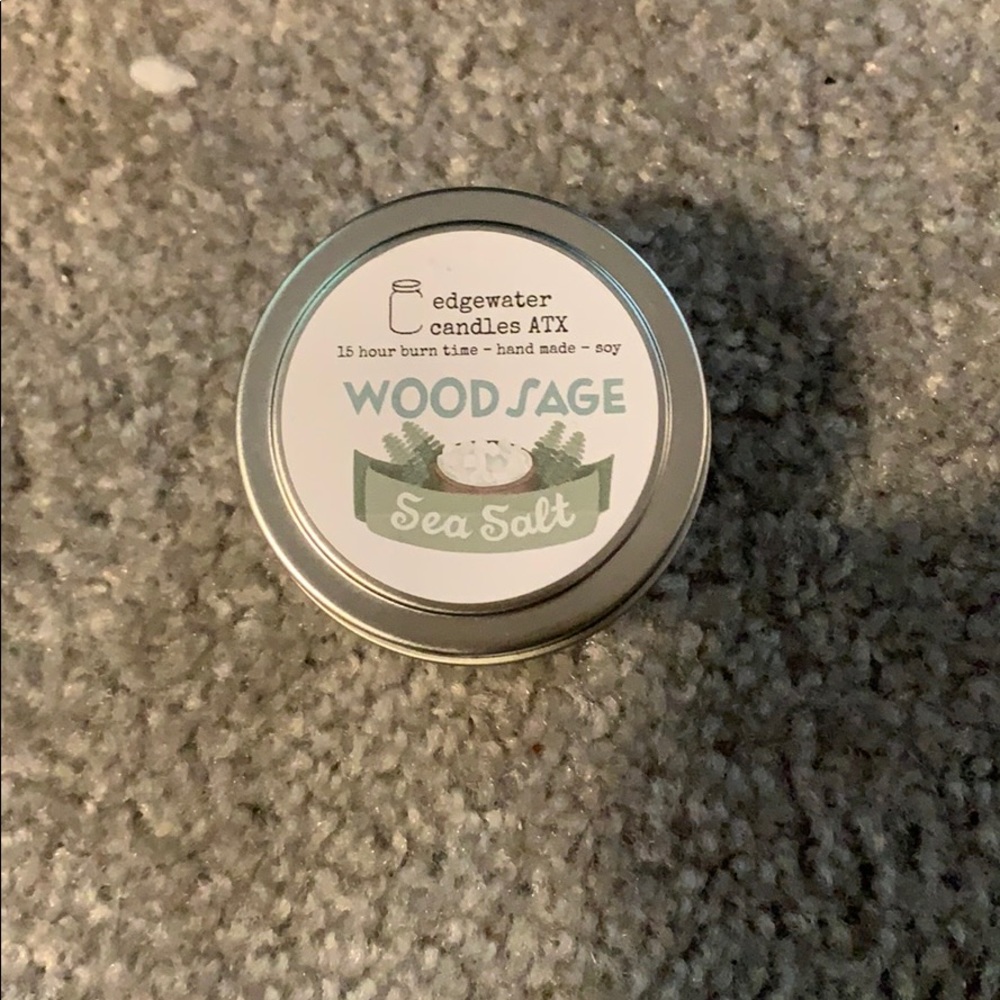 wood sage sea salt candle